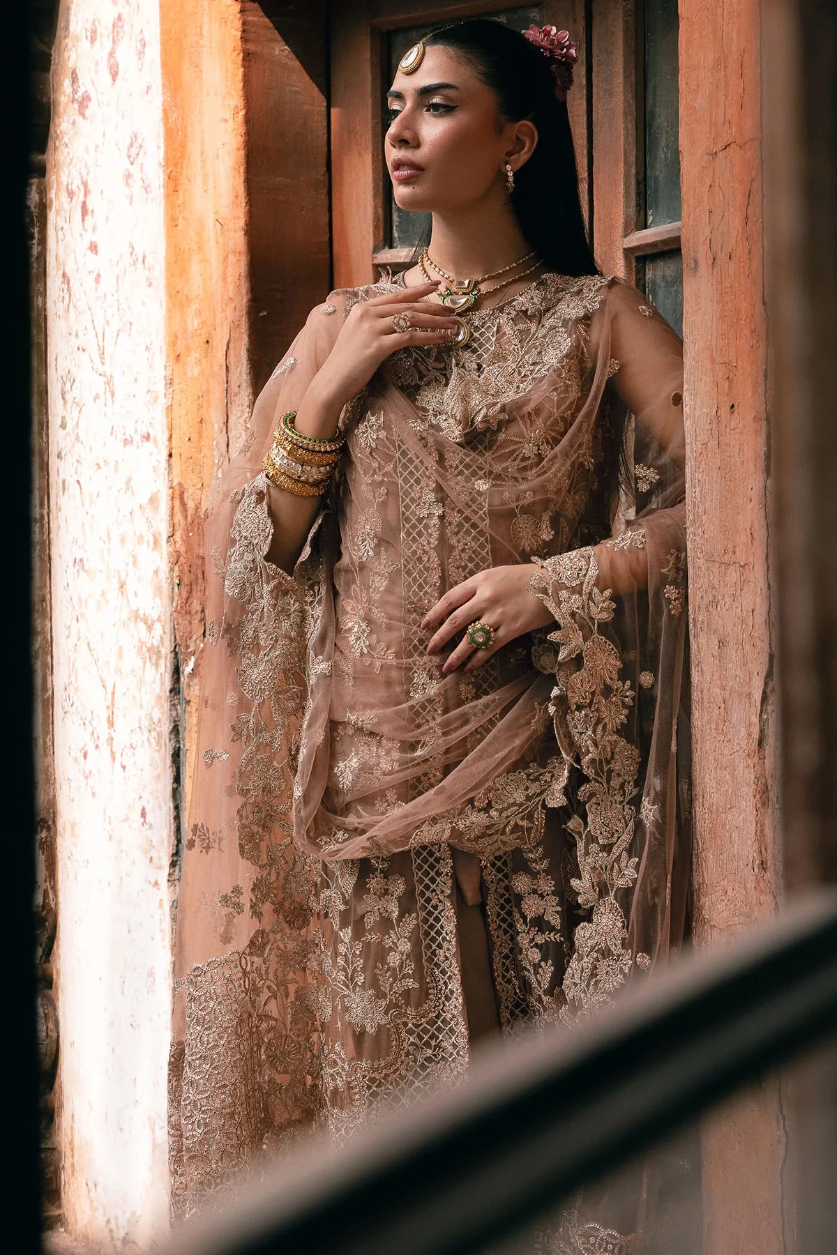 4815-ZARKA EMBROIDERED SILK NET