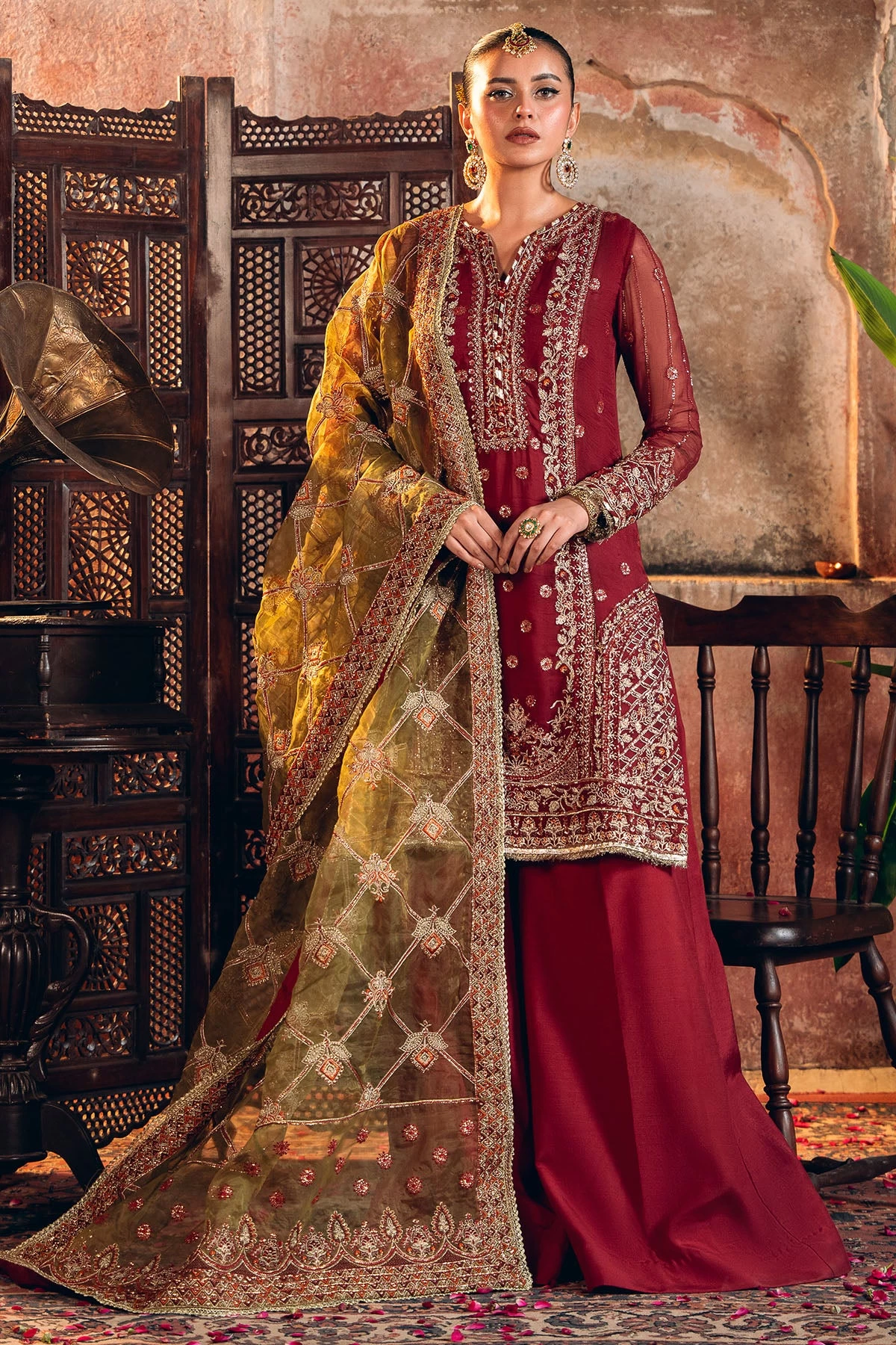 4817-TABEER EMBROIDERED BEMBERG CHIFFON