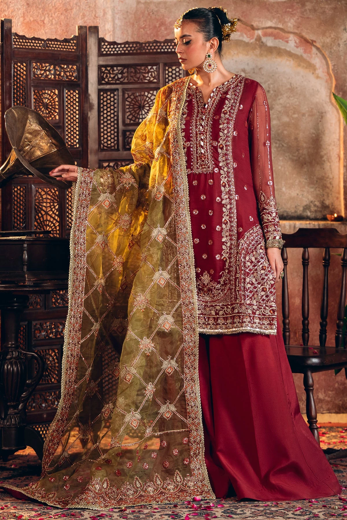 4817-TABEER EMBROIDERED BEMBERG CHIFFON