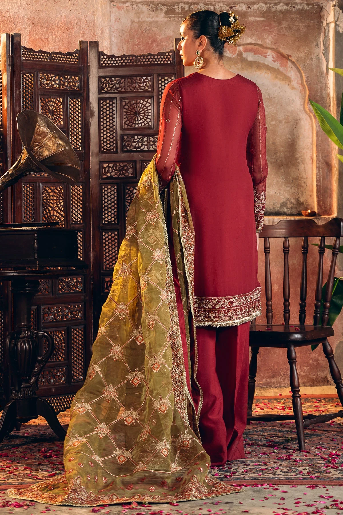 4817-TABEER EMBROIDERED BEMBERG CHIFFON
