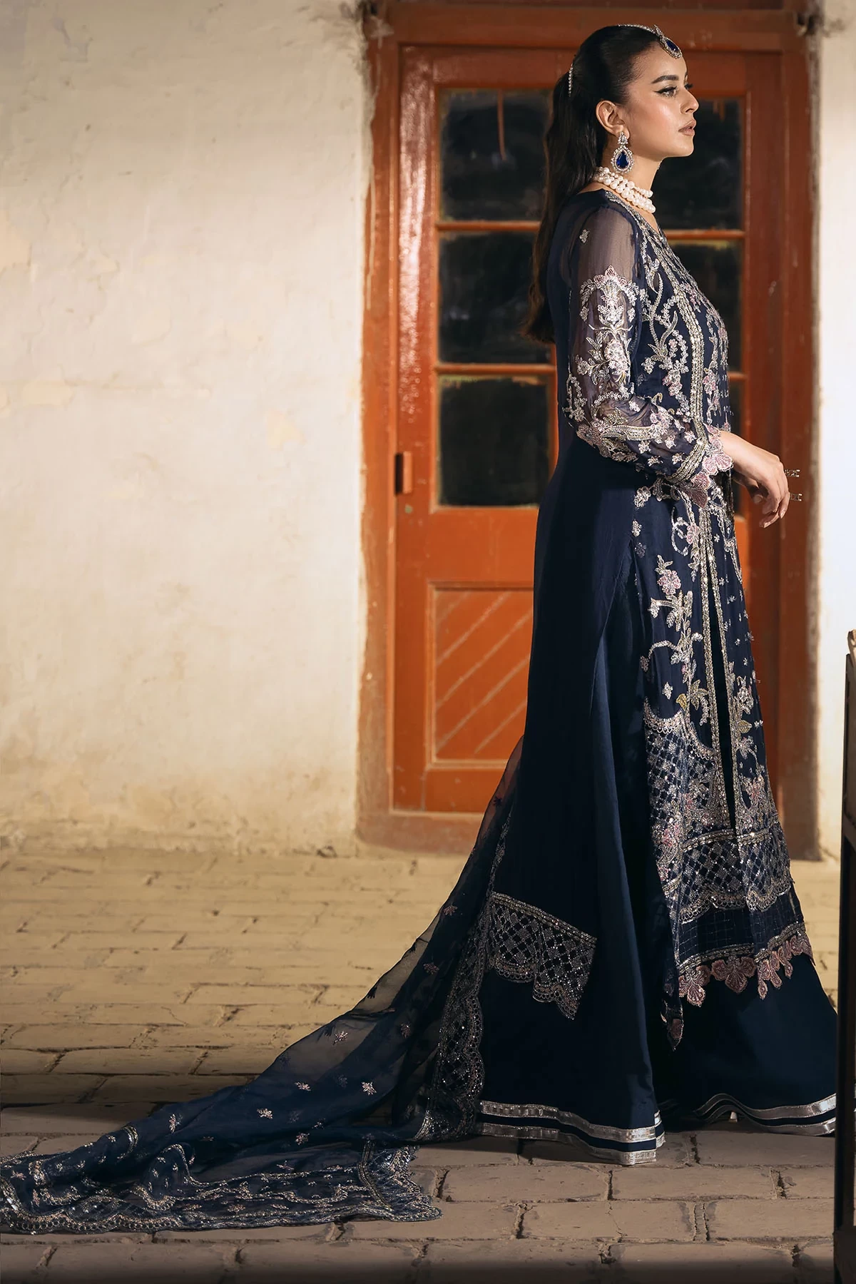 4818-LAYLA EMBROIDERED BEMBERG CHIFFON