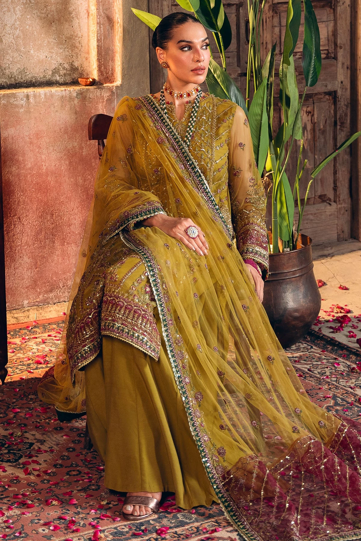 4824-ALMAS EMBROIDERED SILK NET