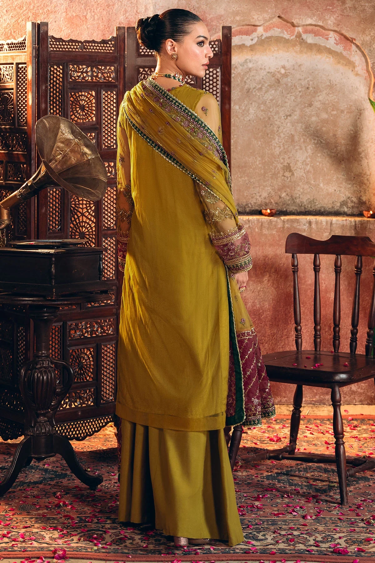4824-ALMAS EMBROIDERED SILK NET