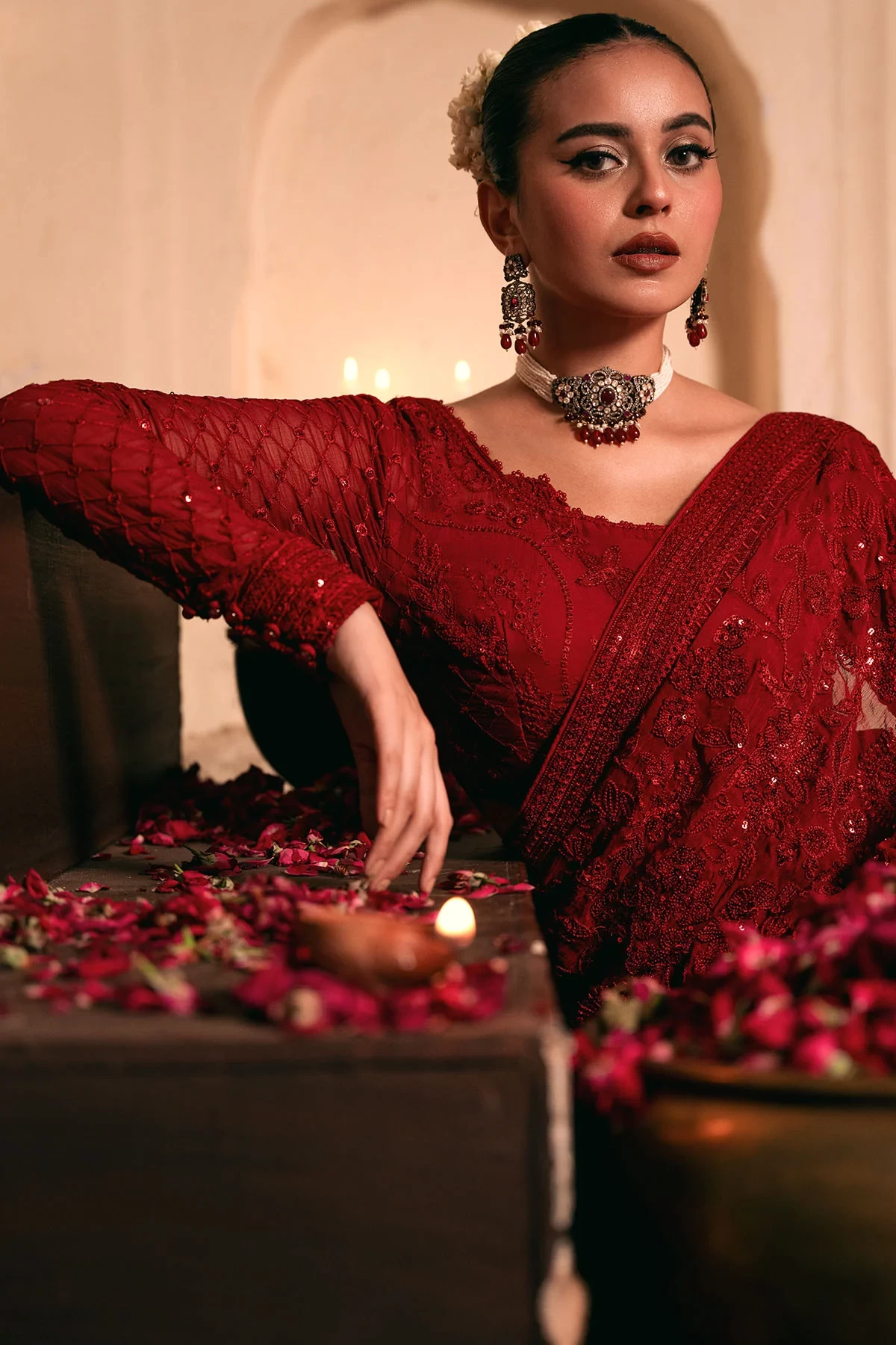 4825-SHAHJAHAN EMBROIDERED BEMBERG CHIFFON