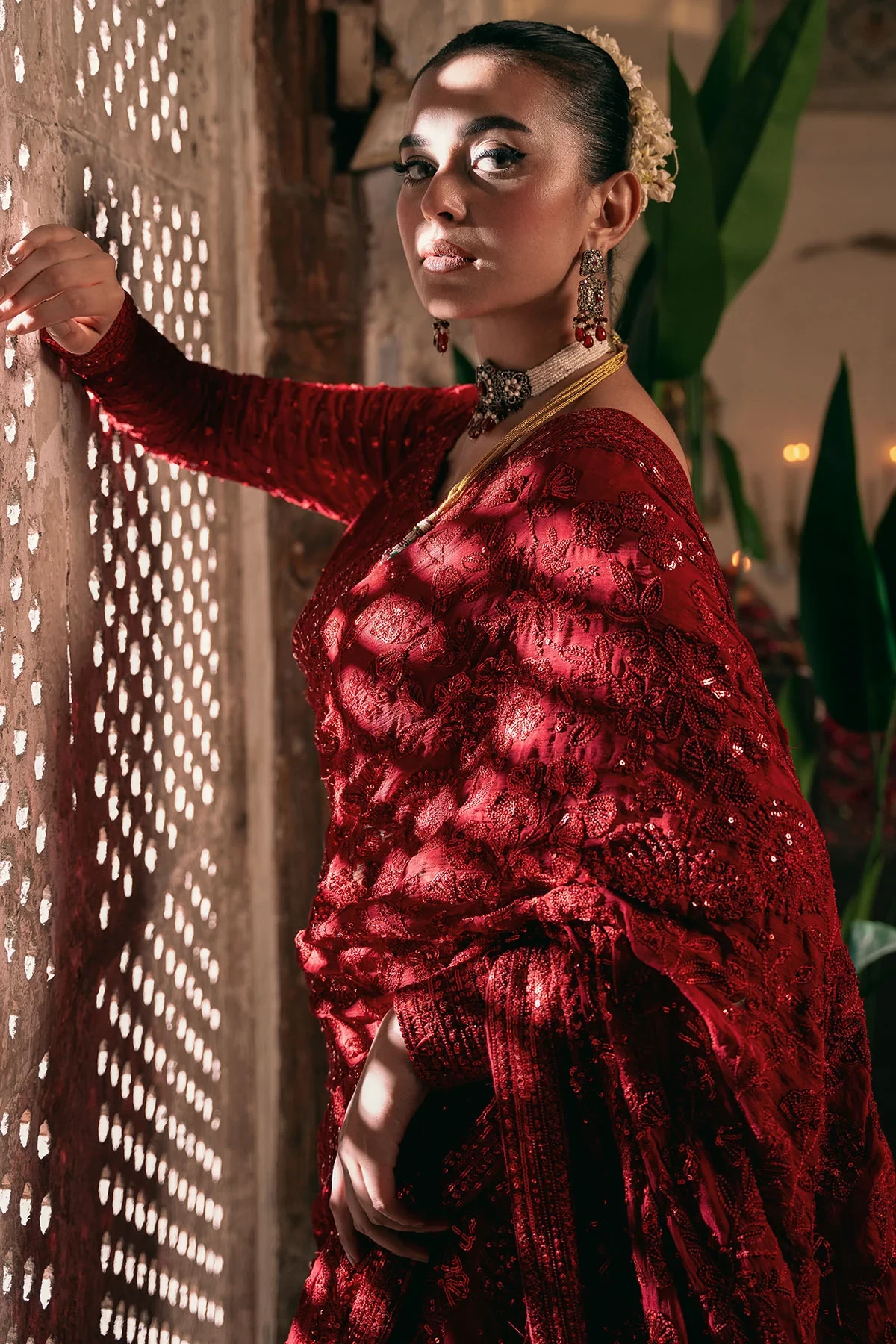 4825-SHAHJAHAN EMBROIDERED BEMBERG CHIFFON