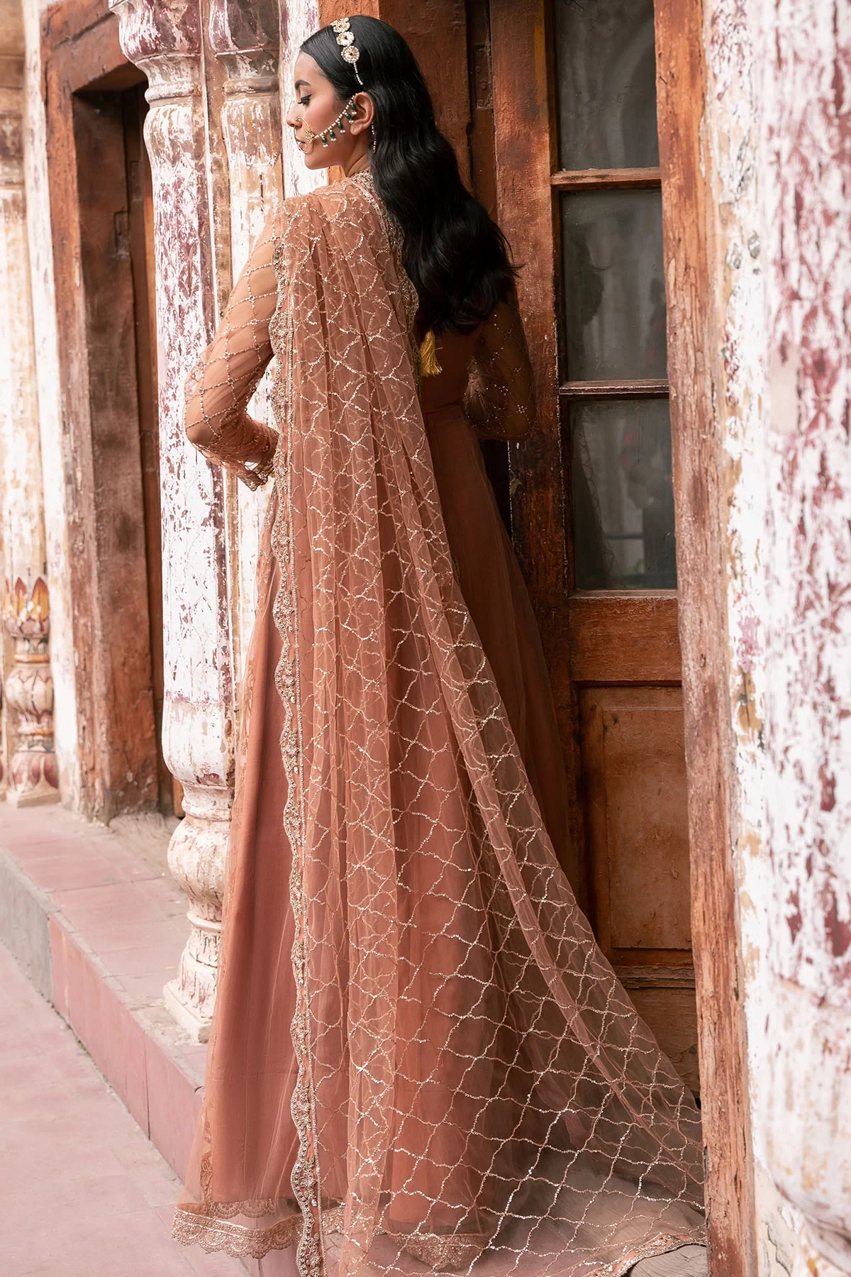 4820-MANHA EMBROIDERED SILK NET