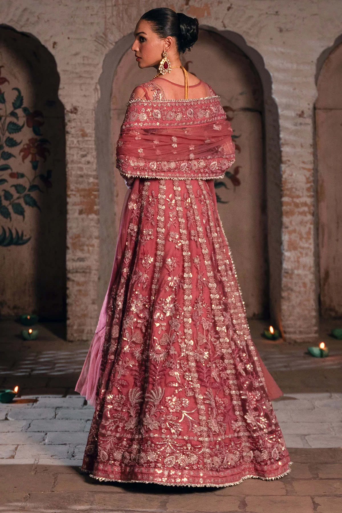 4827-RAYAH EMBROIDERED SILK NET
