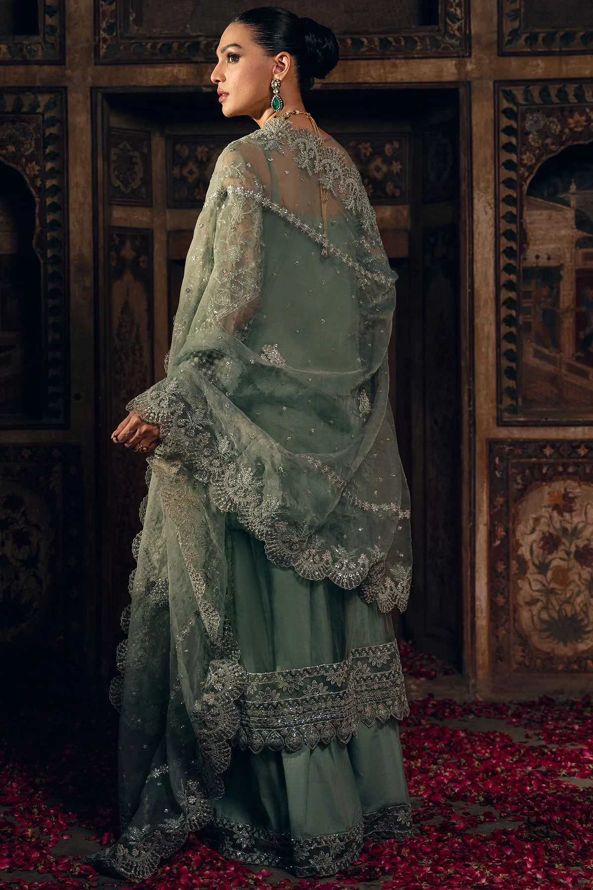 4828-ELHAM EMBROIDERED SILK NET