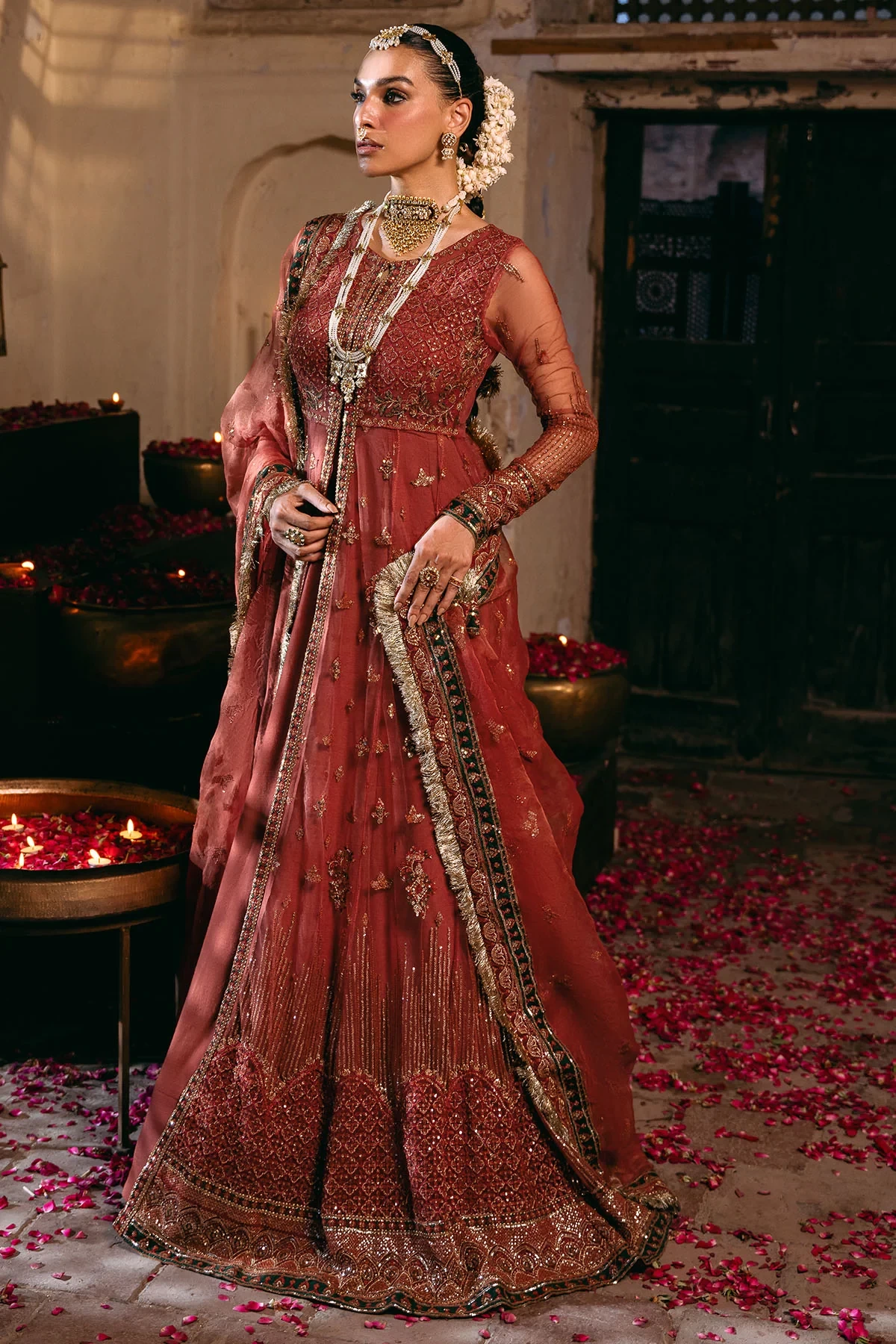4830-RINAZ EMBROIDERED SILK NET