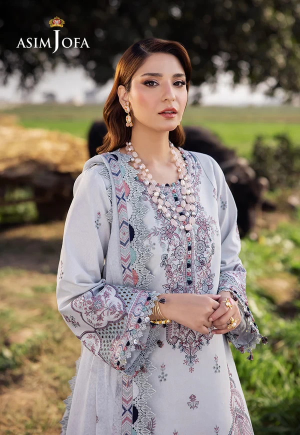 AJELL-10 EMBROIDERED LAWN 3 PCS