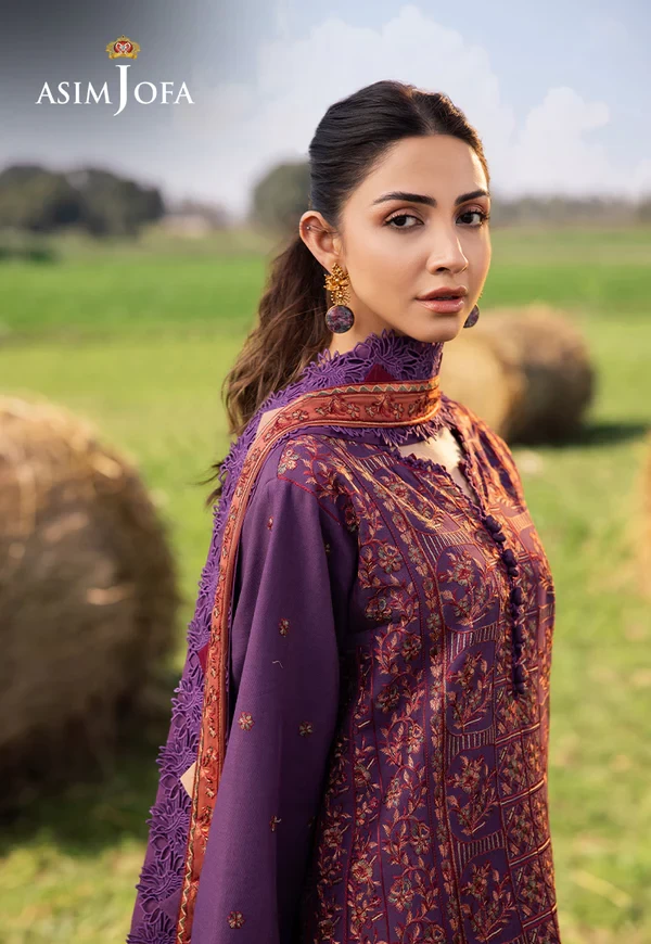 AJELL-13 EMBROIDERED LAWN 3 PCS