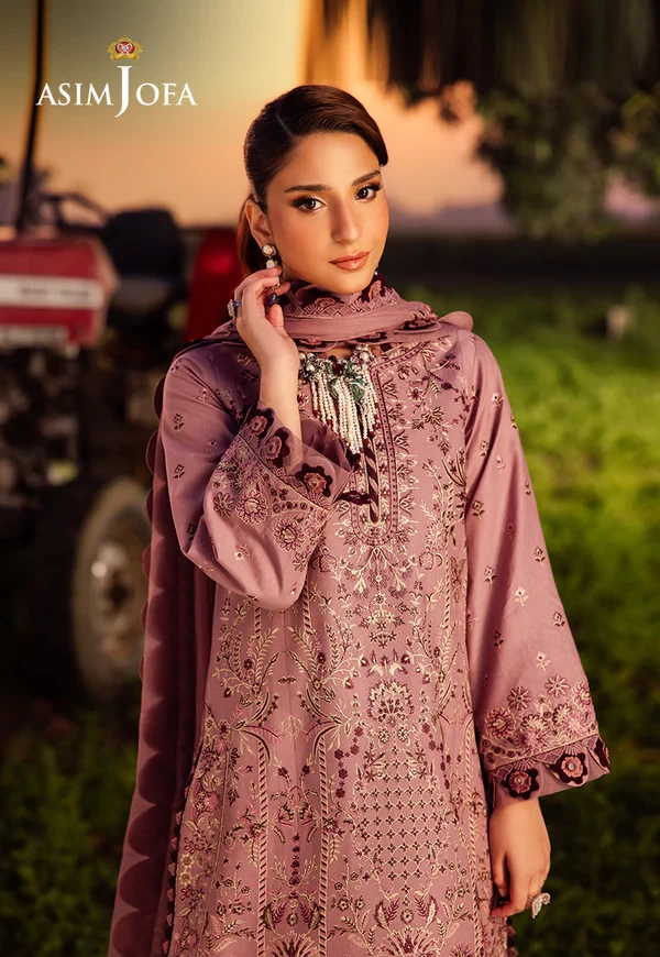 AJELL-02 EMBROIDERED LAWN 3 PCS