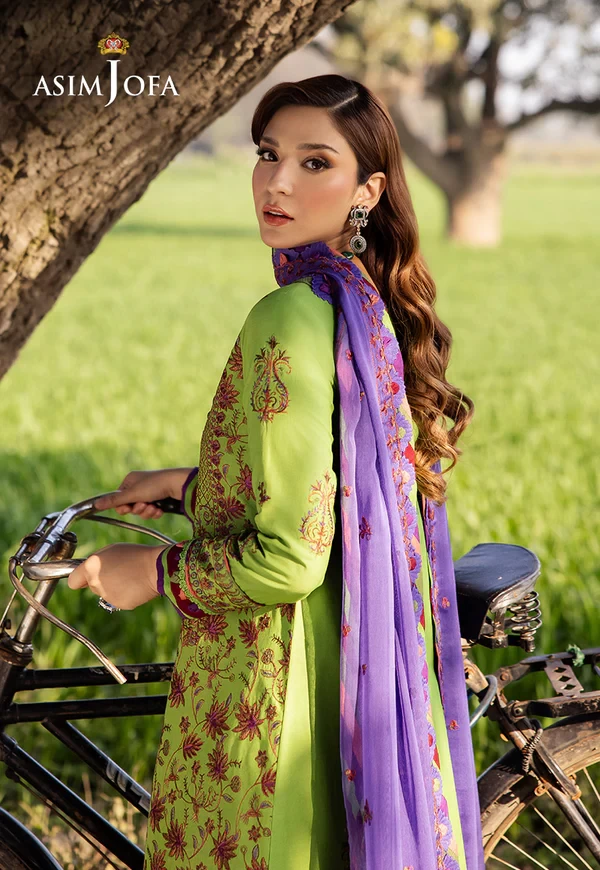 AJELL-05 EMBROIDERED LAWN 3 PCS