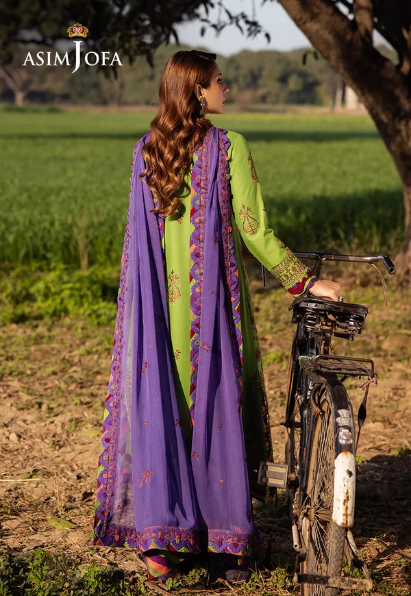 AJELL-05 EMBROIDERED LAWN 3 PCS