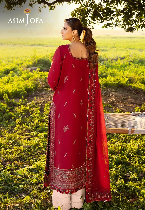 AJELL-06 EMBROIDERED LAWN 3 PCS