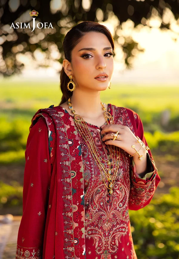 AJELL-06 EMBROIDERED LAWN 3 PCS