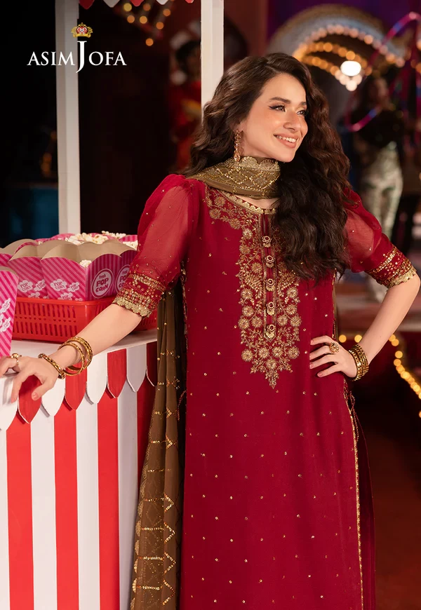 AJLF-04 EMBROIDERED CHIFFON 3 PCS