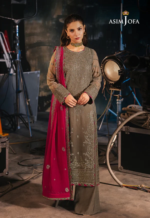 AJLF-06 EMBROIDERED CHIFFON 3 PCS