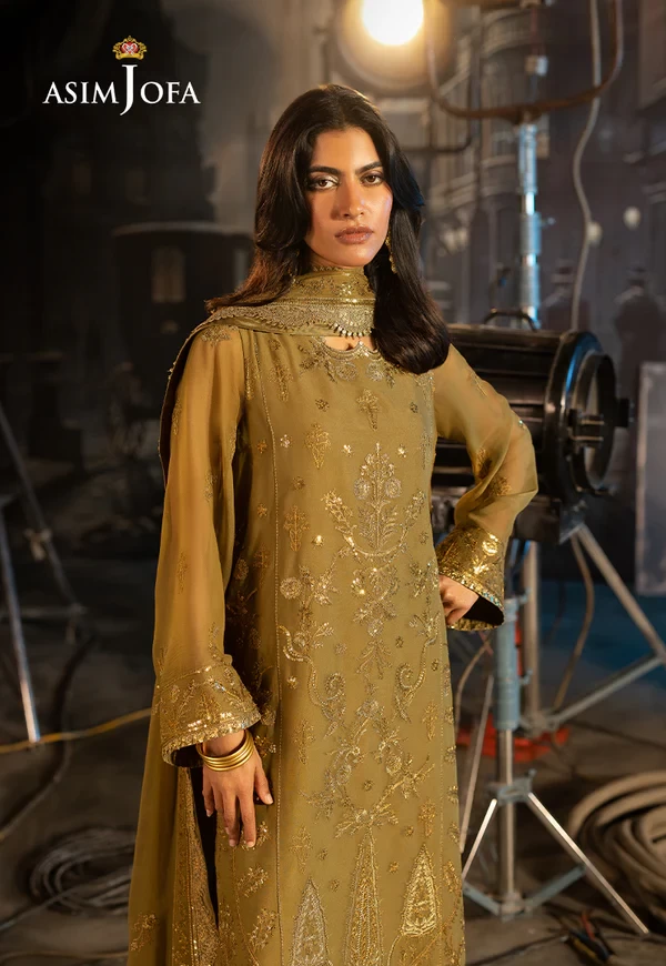 AJLF-15 EMBROIDERED CHIFFON 3 PCS