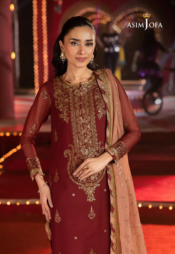 AJLF-05 EMBROIDERED CHIFFON 3 PCS