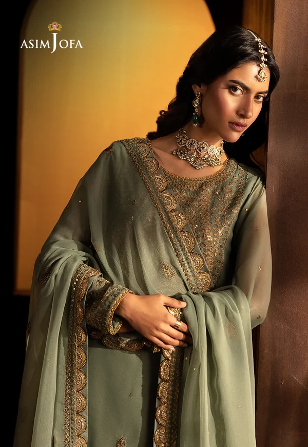 AJLF-07 EMBROIDERED CHIFFON 3 PCS