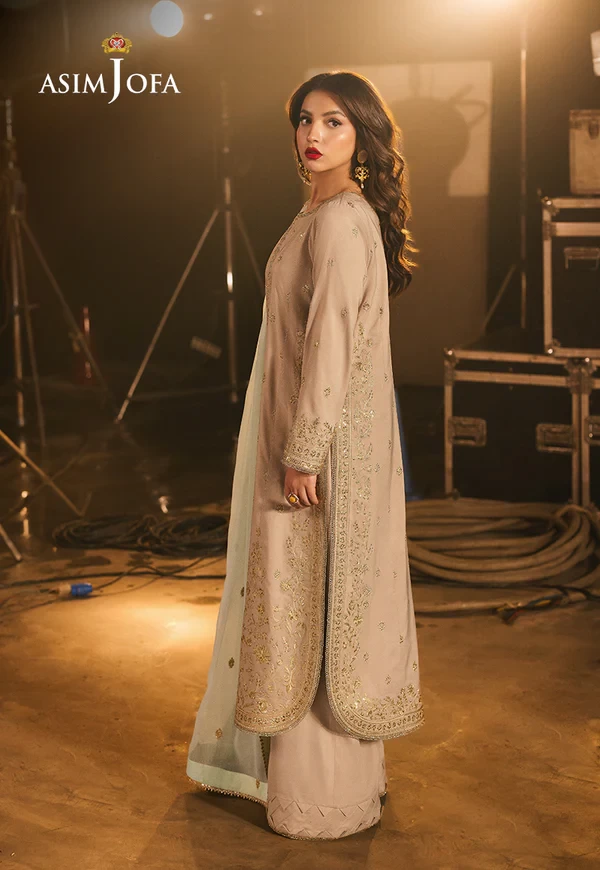 AJLF-13 EMBROIDERED BOSKI SILK 3 PCS