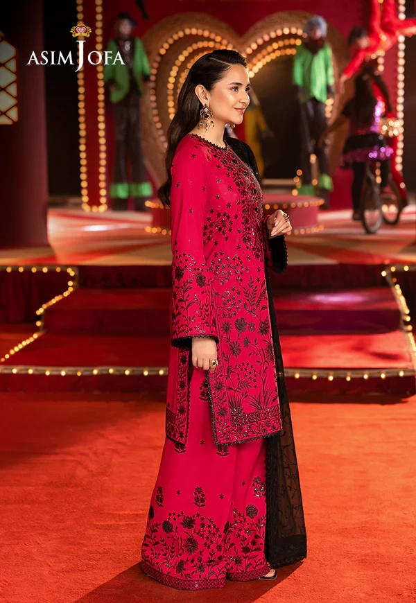 AJLF-11 EMBROIDERED BOSKI SILK 3 PCS