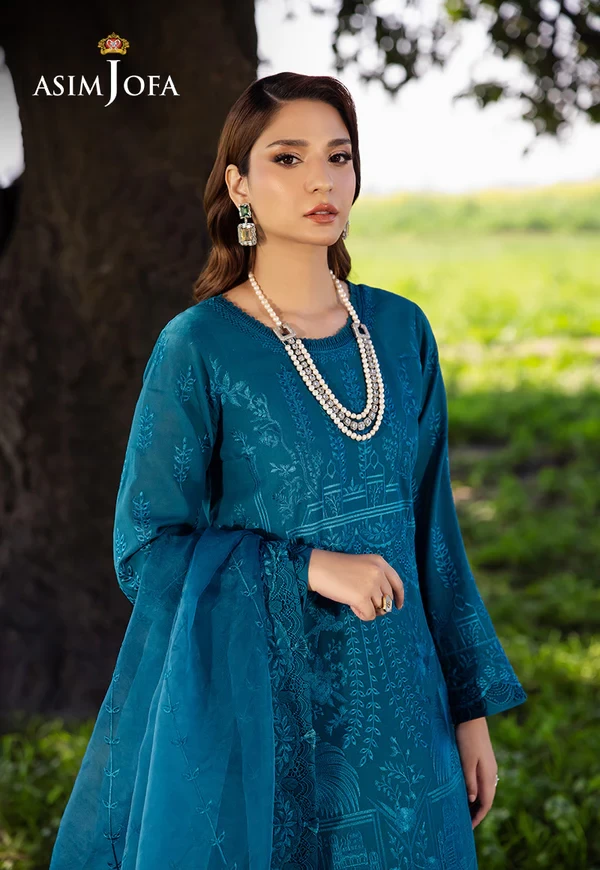AJELL-17 EMBROIDERED LAWN 3 PCS