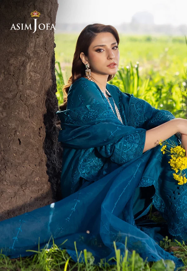 AJELL-17 EMBROIDERED LAWN 3 PCS