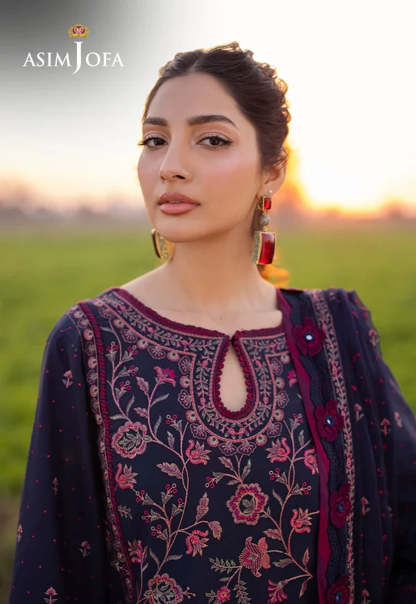 AJELL-01 EMBROIDERED LAWN 3 PCS