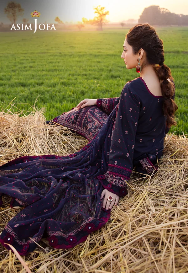 AJELL-01 EMBROIDERED LAWN 3 PCS