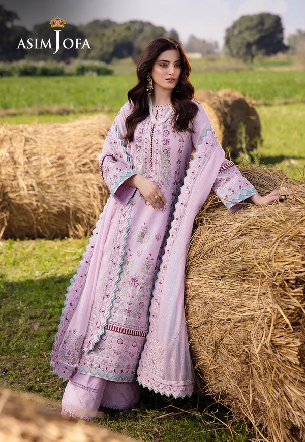 AJELL-09 EMBROIDERED LAWN 3 PCS