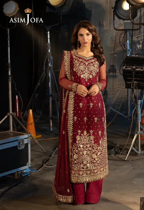 AJLLF-01 Embroidered Net 3 Pcs