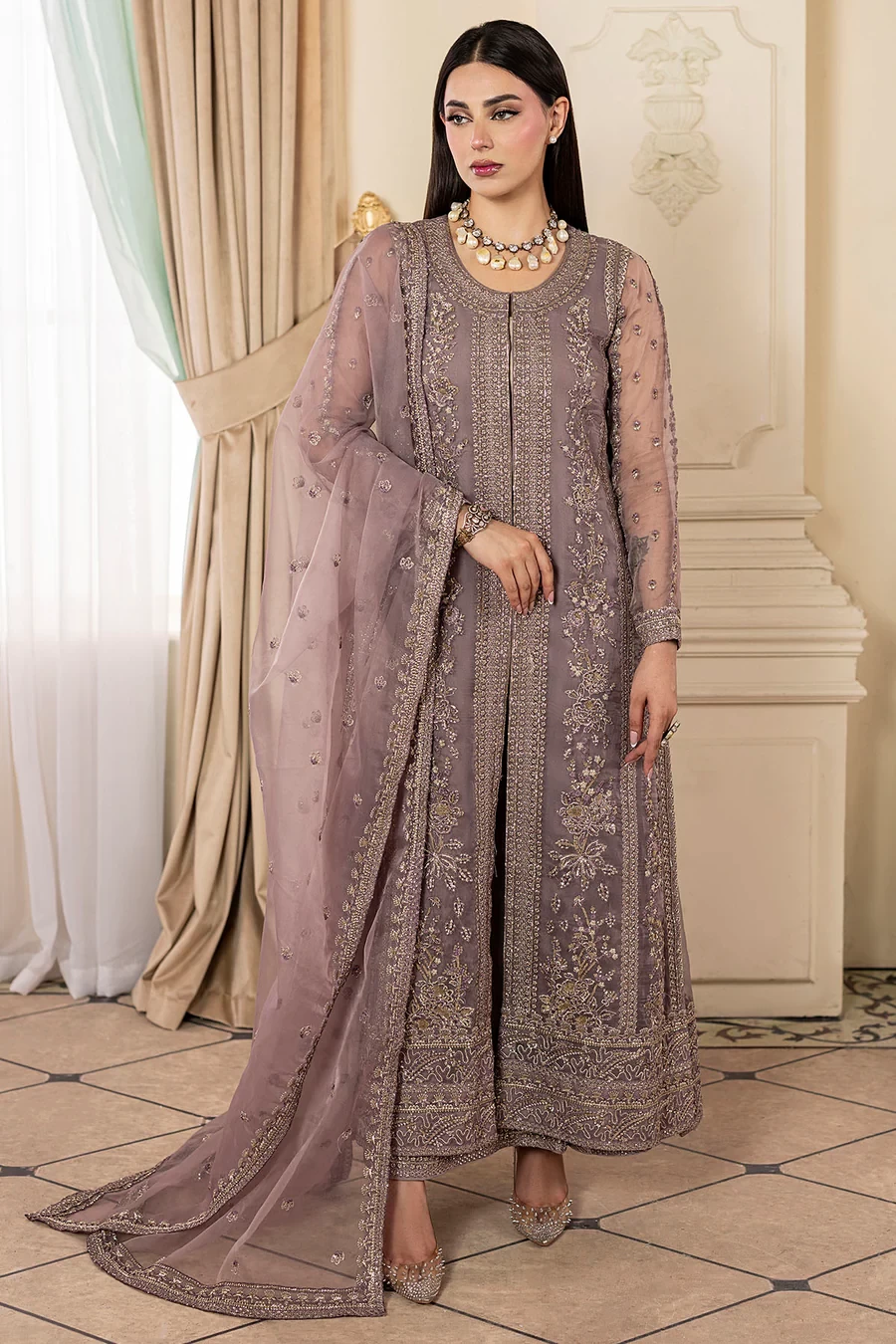 5138-OLEA EMBROIDERED ORGANZA - MWU05138-999-OLEA