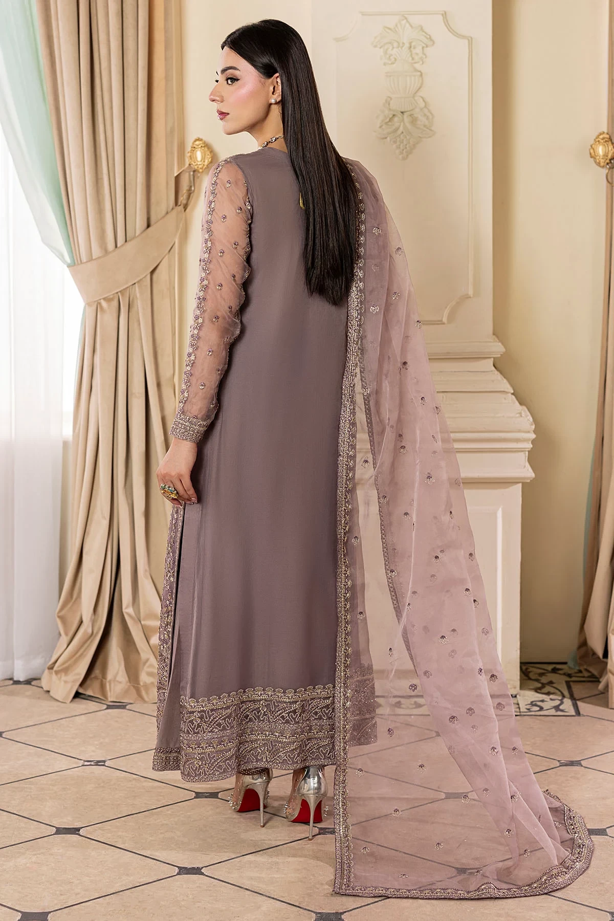 5138-OLEA EMBROIDERED ORGANZA - MWU05138-999-OLEA