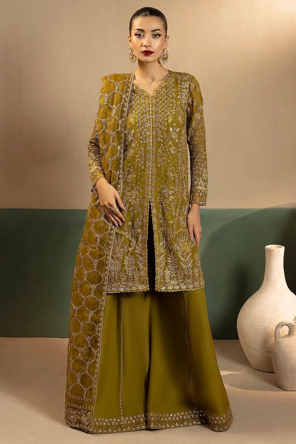 5577-ROMY EMBROIDERED CRINKLE CHIFFON - MWU05577-999-ROMY