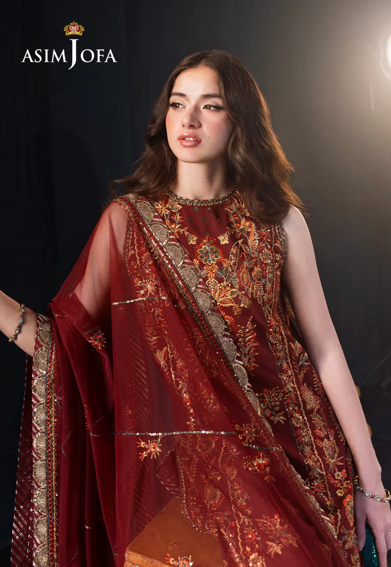 EMBROIDERED SLUB LAWN - AJLFC-05-UNS