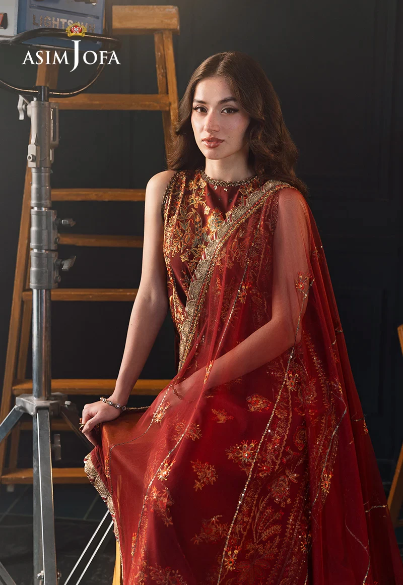 EMBROIDERED SLUB LAWN - AJLFC-05-UNS
