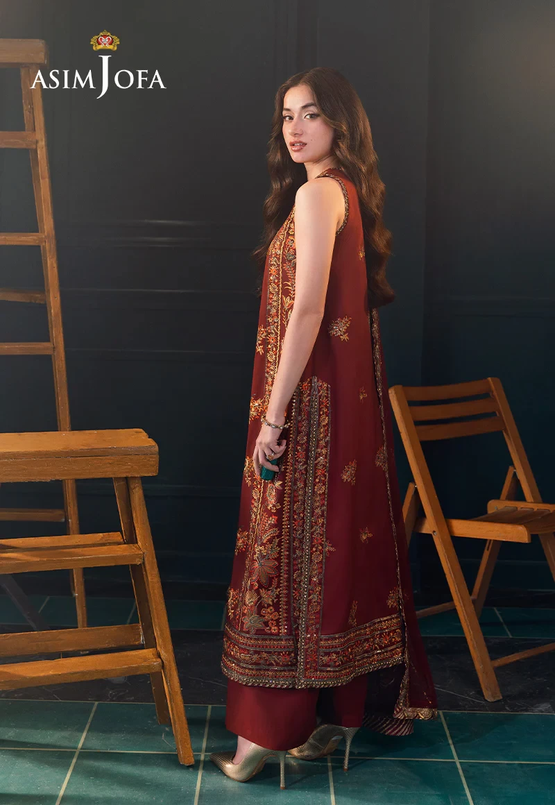 EMBROIDERED SLUB LAWN - AJLFC-05-UNS