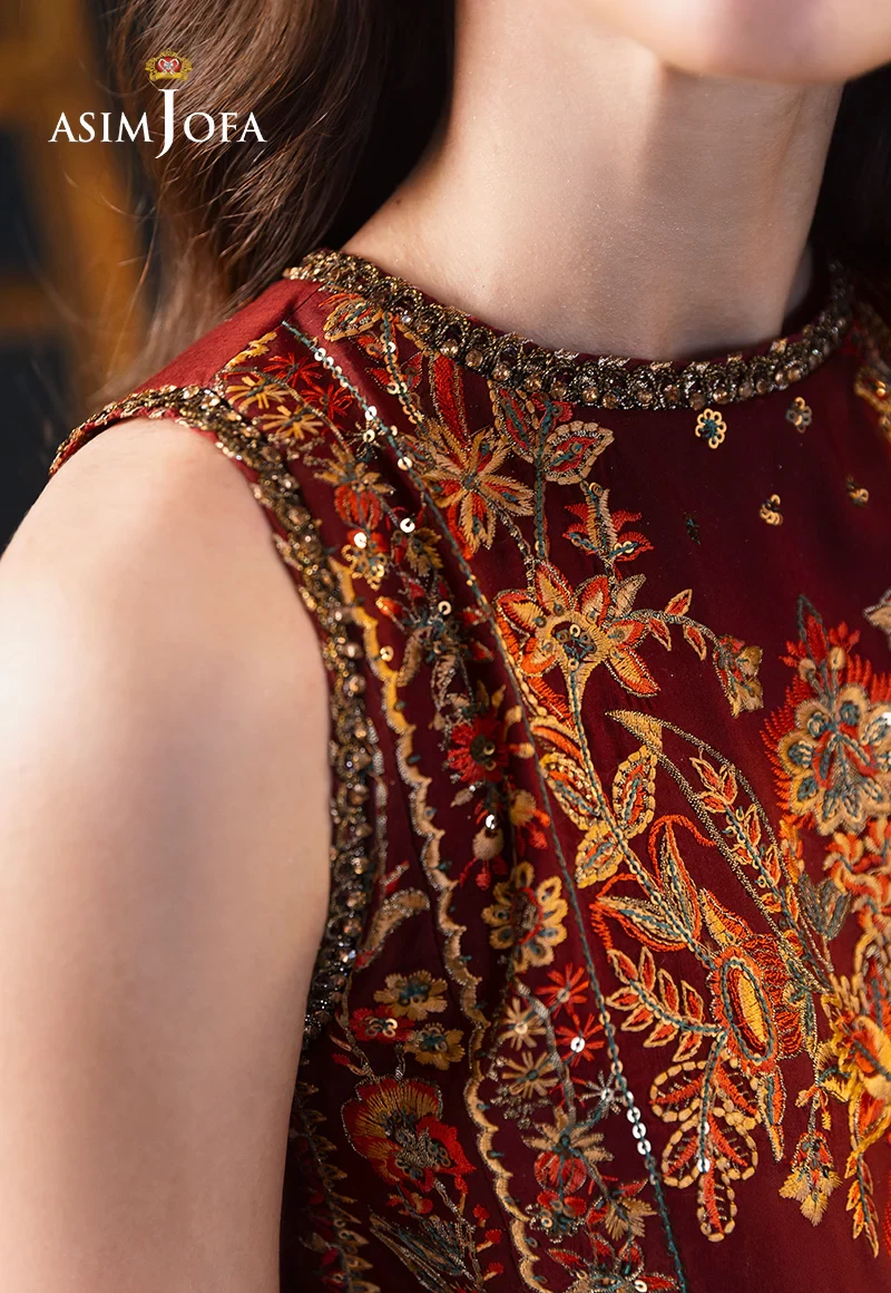 EMBROIDERED SLUB LAWN - AJLFC-05-UNS