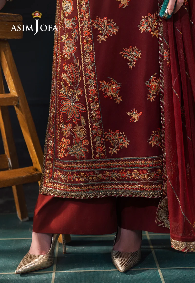 EMBROIDERED SLUB LAWN - AJLFC-05-UNS