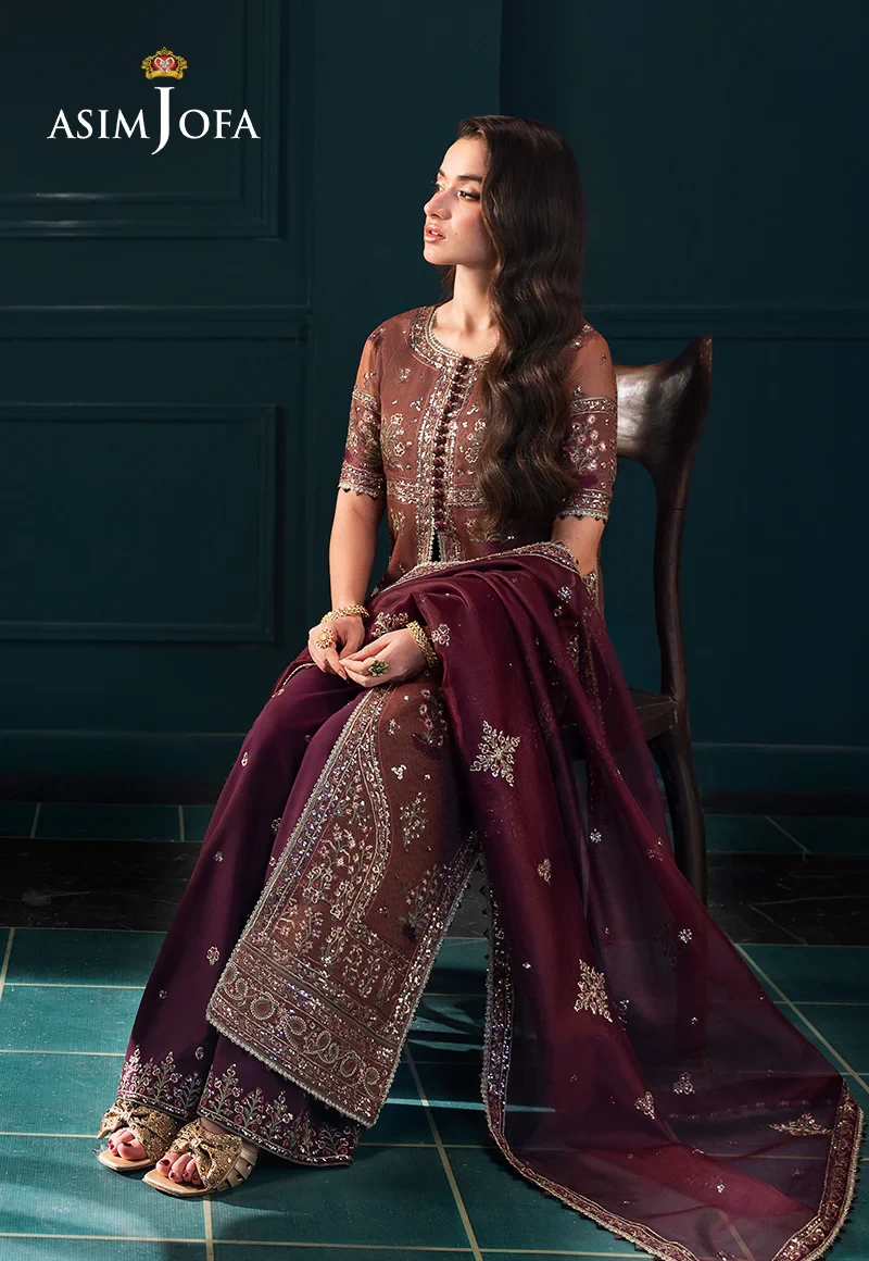 EMBROIDERED JAVERIA NET -  AJLFC-08-UNS