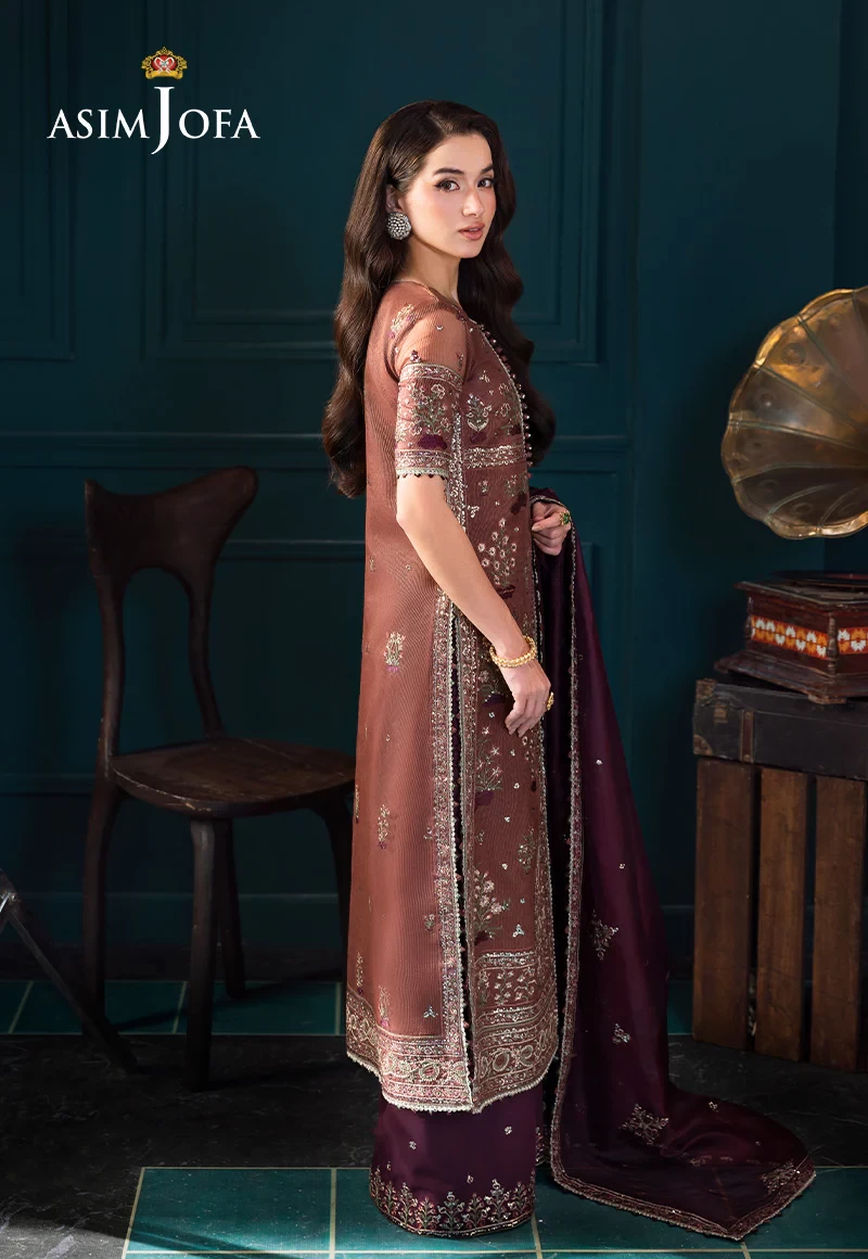 EMBROIDERED JAVERIA NET -  AJLFC-08-UNS