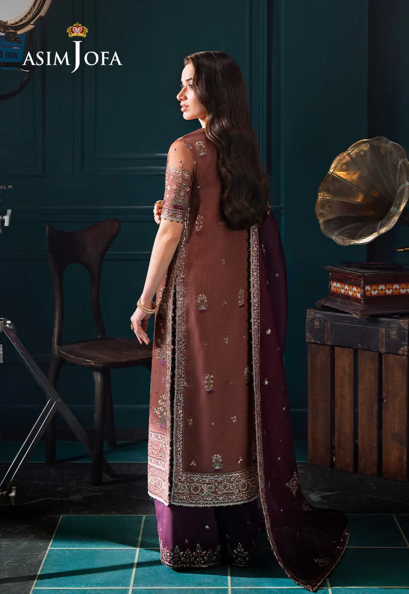 EMBROIDERED JAVERIA NET -  AJLFC-08-UNS