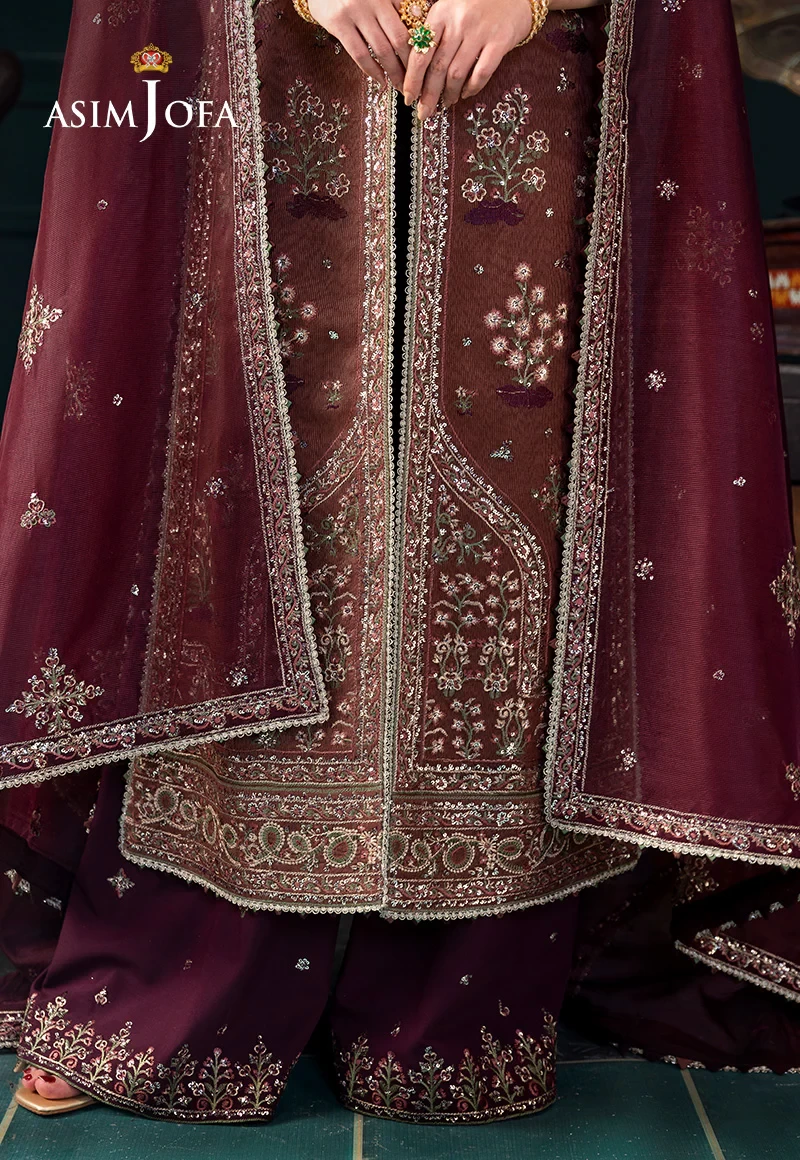 EMBROIDERED JAVERIA NET -  AJLFC-08-UNS