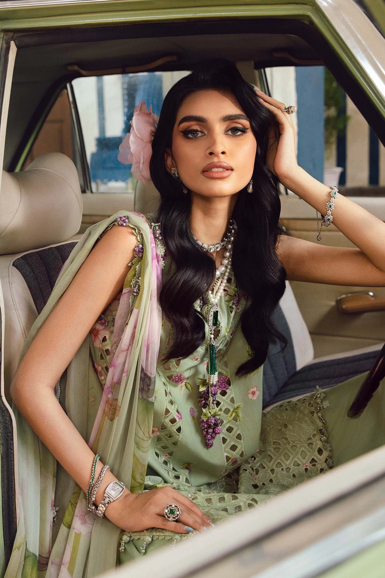 3 Piece  Embroidered Cambric Suit -MPT-2706-A