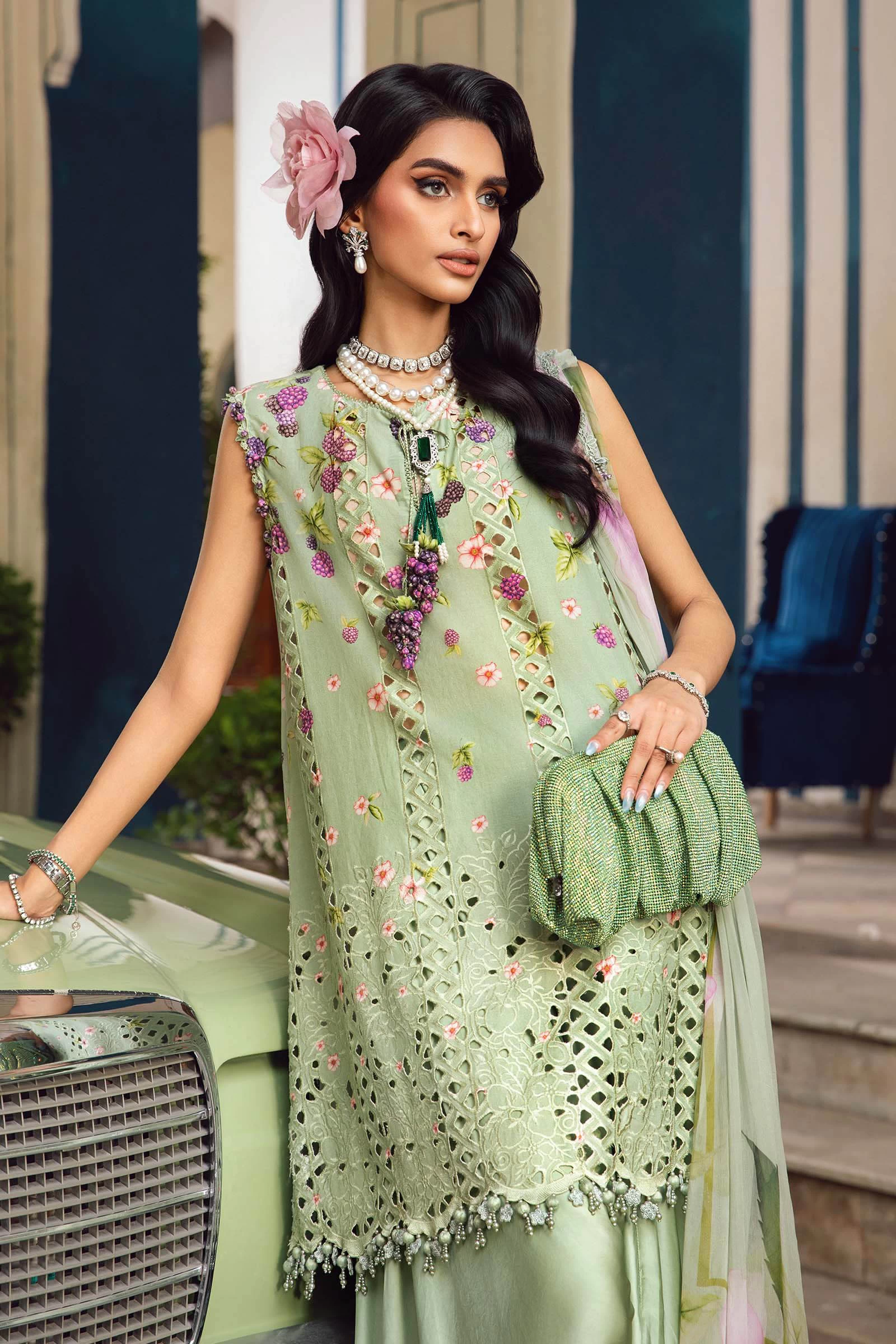 3 Piece  Embroidered Cambric Suit -MPT-2706-A