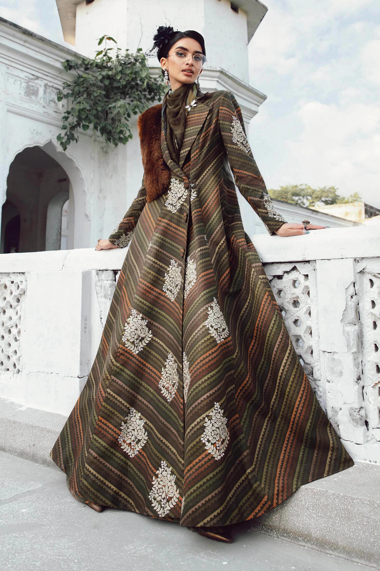 3 Piece  Embroidered Cambric Suit - MPT-2705-B