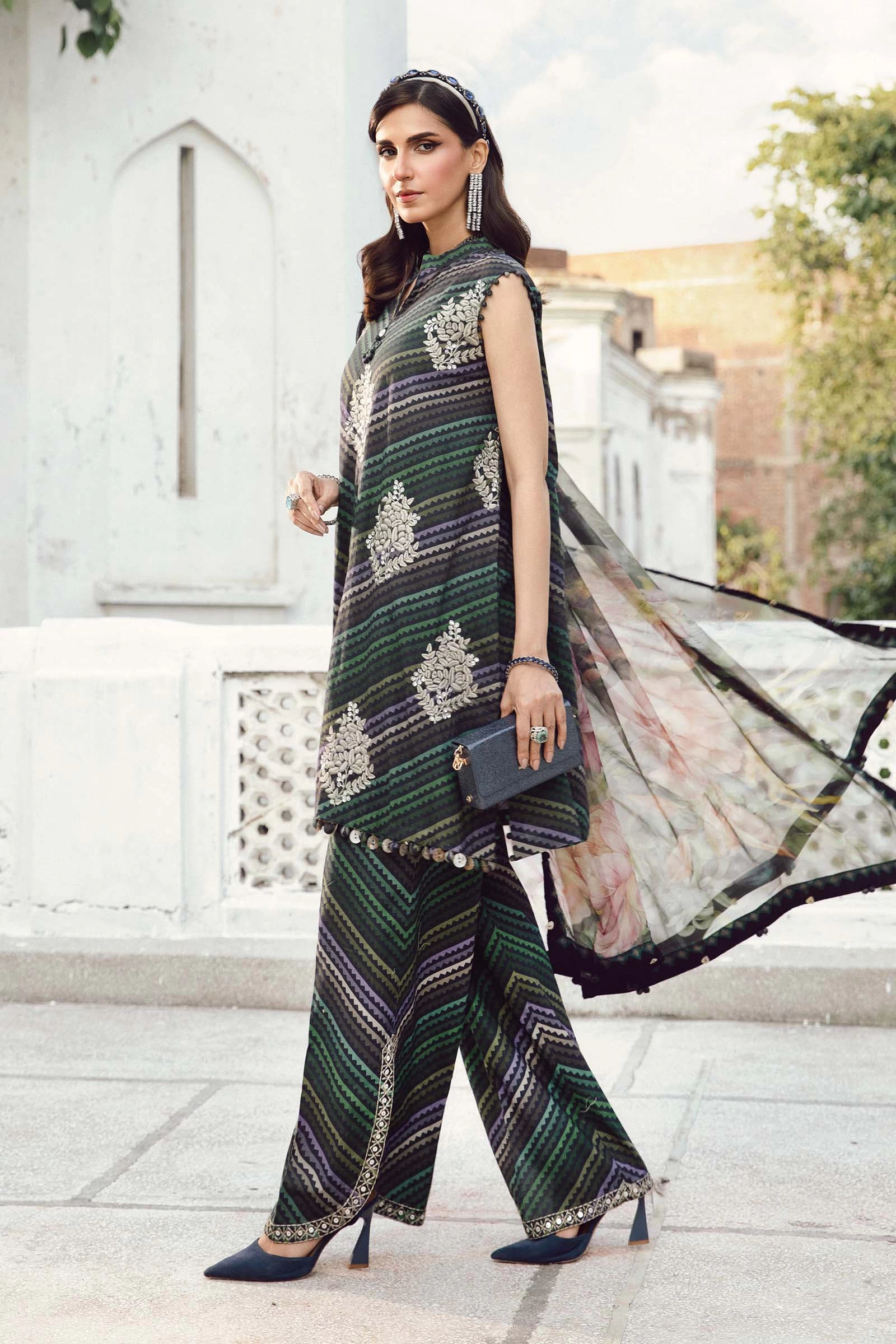 3 Piece  Embroidered Cambric Suit - MPT-2705-A