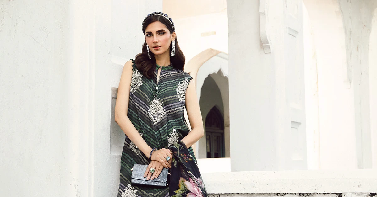 3 Piece  Embroidered Cambric Suit - MPT-2705-A